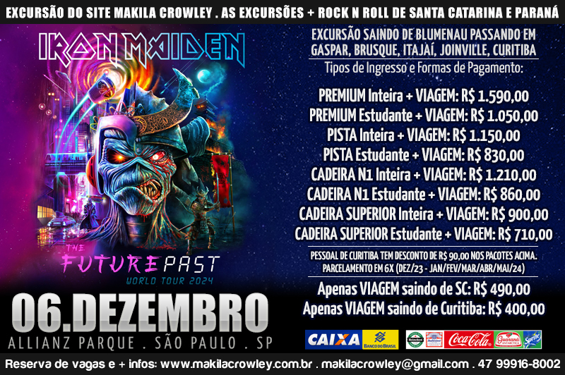 IRON MAIDEN . THE FUTURE PAST TOUR 2024 Makila Crowley